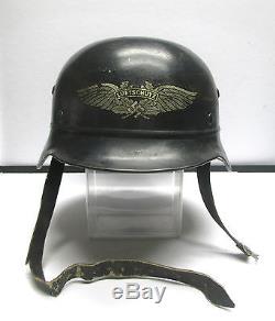 German Wwii Luftschutz Beaded Type M40 Original Helmet & Inner Leather Exc