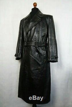 hugo boss leather trench coat