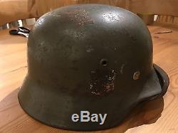 100% Original Double Decal Heer German Helmet