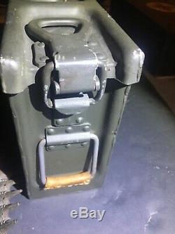 100% Original German WW2 Heer army mg34/43 ammo box with starter tab and links