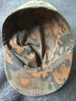 100% Original W-SS ELITE WW2 German Field Made Cap, Oakleaf Camo Hat