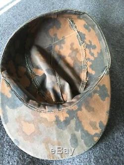 100% Original W-SS ELITE WW2 German Field Made Cap, Oakleaf Camo Hat