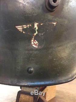 100% Original WWII German Double Decal Transitional Helmet SA Sturmabteilung