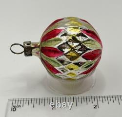 12 Boxed Vintage Pre-WW2 Mercury Glass Christmas Figural Ornaments Bauble German