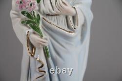 1900s Antique Saint Joseph Figurine, German Bisque Porcelain