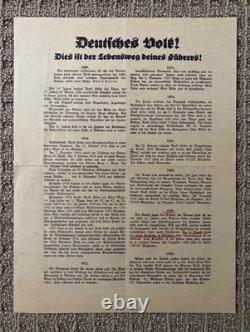 1934 German Referendum Broadside (merging Ww2 German Chancellor & President)