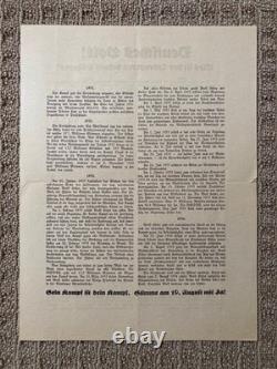 1934 German Referendum Broadside (merging Ww2 German Chancellor & President)