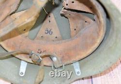 1936 WW2 German M36 Combat Steel Helmet with Bulgarian Decal Size 56