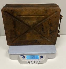 1939! ORIGINAL WW2 GERMAN METAL BOX 8cm Wgr. 34 3x 8cm MINES MORTAR GRANATWERFER