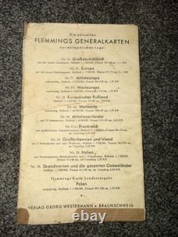 1940 Original German Ww2 German/ French Border Regions Map / Leaflet