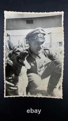 1940s, Wehrmacht officer During World War II with German dogs