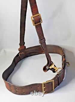 1941 WWII Military German Army Officer's Uniform Leather Belt Cross Strap