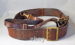 1941 WWII Military German Army Officer's Uniform Leather Belt Cross Strap