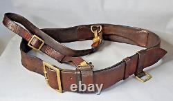 1941 WWII Military German Army Officer's Uniform Leather Belt Cross Strap