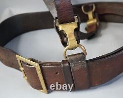 1941 WWII Military German Army Officer's Uniform Leather Belt Cross Strap