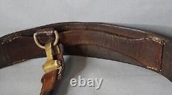 1941 WWII Military German Army Officer's Uniform Leather Belt Cross Strap