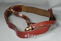 1941 WWII Military German Army Officer's Uniform Leather Belt Cross Strap