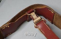 1941 WWII Military German Army Officer's Uniform Leather Belt Cross Strap