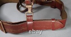 1941 WWII Military German Army Officer's Uniform Leather Belt Cross Strap