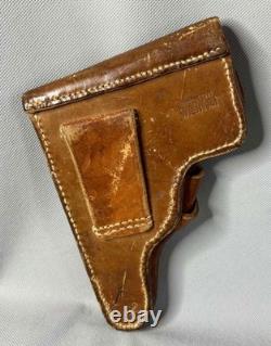 1941 WWII Military German Heer Army Officer's Walther Pistol Leather Holster 8'