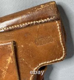 1941 WWII Military German Heer Army Officer's Walther Pistol Leather Holster 8'