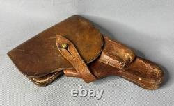 1941 WWII Military German Heer Army Officer's Walther Pistol Leather Holster 8'