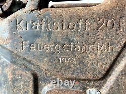 1942 Ww2! Austia, Wien Original Jerrycan Fuel Canister 20l Kraftstoff Germany