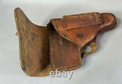 1943 WWII German Officer's Walther PP PPK Pistol Brown Leather Holster Stecher