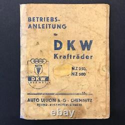 1943 Ww2 German Wehrmacht Military Dkw Motorcycle Instruction Original Kraftrade