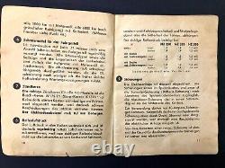 1943 Ww2 German Wehrmacht Military Dkw Motorcycle Instruction Original Kraftrade