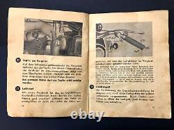 1943 Ww2 German Wehrmacht Military Dkw Motorcycle Instruction Original Kraftrade