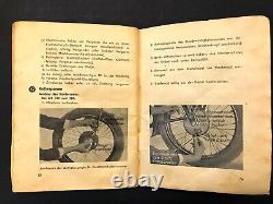 1943 Ww2 German Wehrmacht Military Dkw Motorcycle Instruction Original Kraftrade