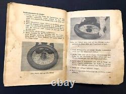 1943 Ww2 German Wehrmacht Military Dkw Motorcycle Instruction Original Kraftrade