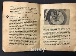 1943 Ww2 German Wehrmacht Military Dkw Motorcycle Instruction Original Kraftrade