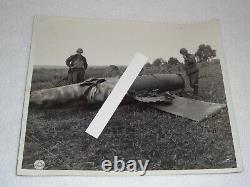 1944 Army Signal Corps Confidential WWII Crashed German Airplane Aufbocken Photo