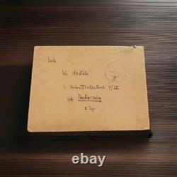 1944 WWII German Feldpost Letter Photo Cemetery Funeral Anti Aircraft Flak RAD