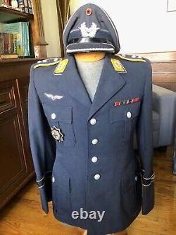 1960's West German Luftwaffe Bundeswehr Matching Officer Tunic & Hat Uniform