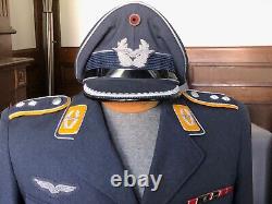 1960's West German Luftwaffe Bundeswehr Matching Officer Tunic & Hat Uniform