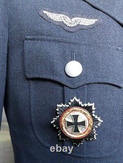 1960's West German Luftwaffe Bundeswehr Matching Officer Tunic & Hat Uniform