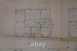 2 German WWII Architecture Building Plan Drawings 1938 Dated WW2 (Bringback)