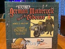 21st Century Toys The Ultimate Soldier 16 WWII German Motorcycle / Sidecar MINT