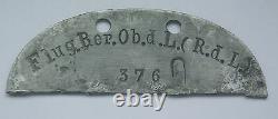 2ww german fallen luftwaffe aviation air ministry half dog tag /identity disc