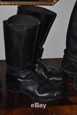 3 Pair German Marching Elite Officer Boots Leather nailed sole 100% Original WW2
