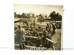 3 x WW2 German Soldiers Labour Pioneers Original Photographs + 1 Book Plate #G3