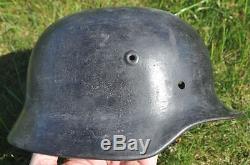 #69 WWII Germany German Original War Damaged Relic Combat Helmet M40 STRONG