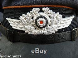 Authentic 1939 Luftwaffe Visor, Original Wwii Nco German Enlisted -cap Hat Cover