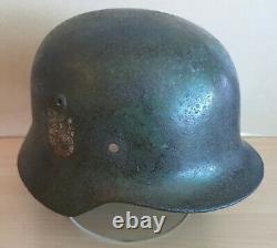 An Original WW-II German M. 35 Helmet Shell from the Guernsey Garrison 1940-45