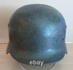 An Original WW-II German M. 35 Helmet Shell from the Guernsey Garrison 1940-45