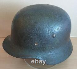 An Original WW-II German M. 35 Helmet Shell from the Guernsey Garrison 1940-45