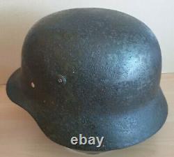 An Original WW-II German M. 35 Helmet Shell from the Guernsey Garrison 1940-45